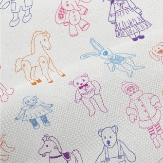 Retro Children's Toys Performance Linen