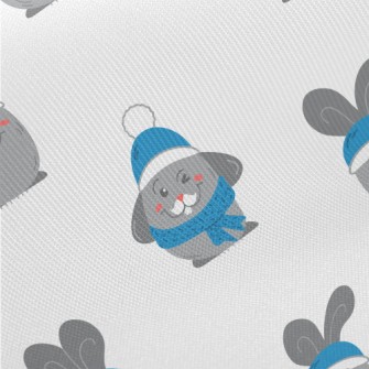 Blue Beanie Bunny Twill