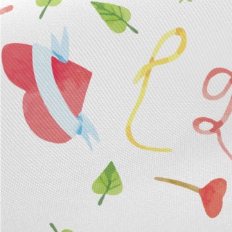 Hand Drawn Watercolor Valentin Twill