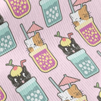 Cute Cat Hand Shake Drink Standard Corduroy