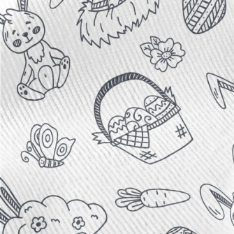Black And White Easter Illustr Standard Corduroy