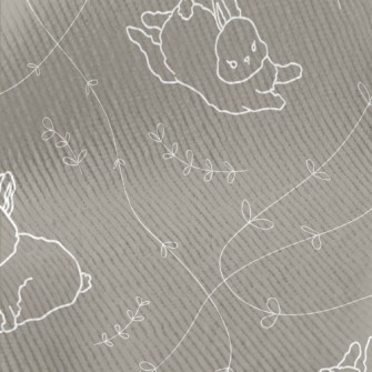 Cute Rabbit With Leaves Standard Corduroy