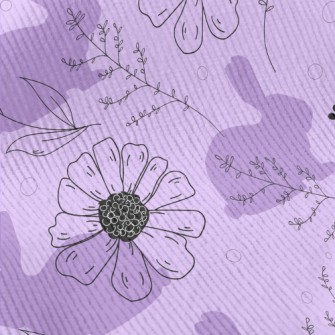 Violets And Rabbit Silhouette Standard Corduroy