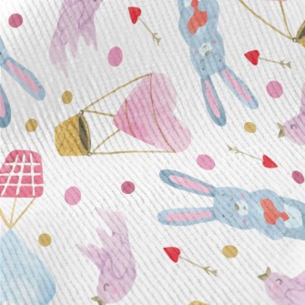 Watercolor Love Rabbits Standard Corduroy