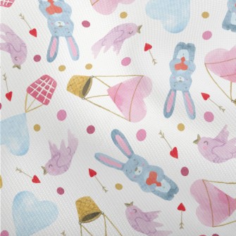 Watercolor Love Rabbits Dobby
