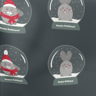 Rabbit Snow Globe Stretch Ponte