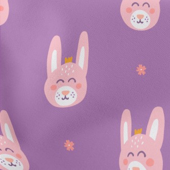 Happy Bunny Wearing A Crown Stretch Ponte