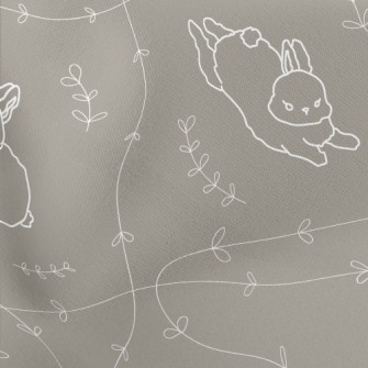 Cute Rabbit With Leaves Stretch Ponte