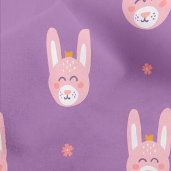 Happy Bunny Wearing A Crown Micro Fleece