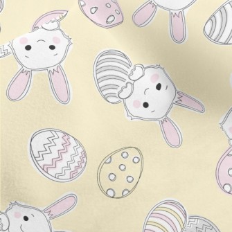 Happy Smiling Bunny Micro Fleece