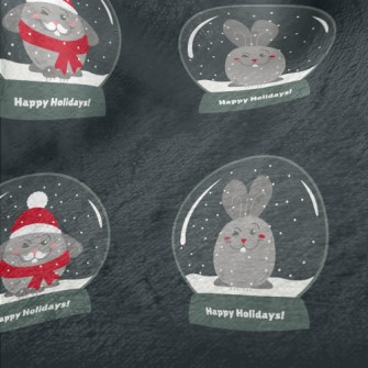 Rabbit Snow Globe Minky
