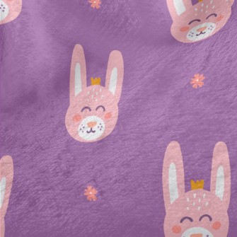 Happy Bunny Wearing A Crown Minky