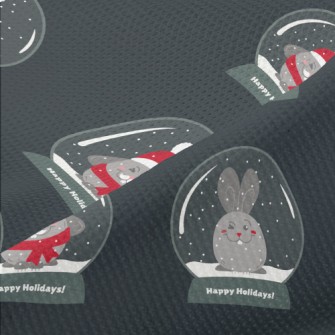 Rabbit Snow Globe Piqué