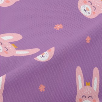 Happy Bunny Wearing A Crown Piqué