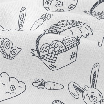 Black And White Easter Illustr Modern Jersey