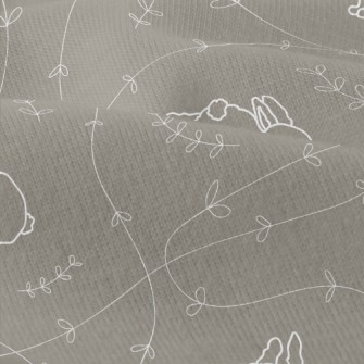 Cute Rabbit With Leaves Modern Jersey