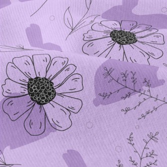 Violets And Rabbit Silhouette Modern Jersey