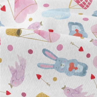 Watercolor Love Rabbits Modern Jersey