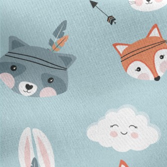 Indian Headdress Animal Jersey Backed Fleece