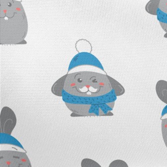 Blue Beanie Bunny Pongee