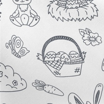 Black And White Easter Illustr Pongee