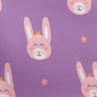 Happy Bunny Wearing A Crown Pongee