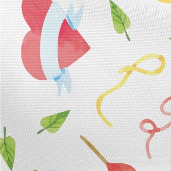 Hand Drawn Watercolor Valentin Pongee