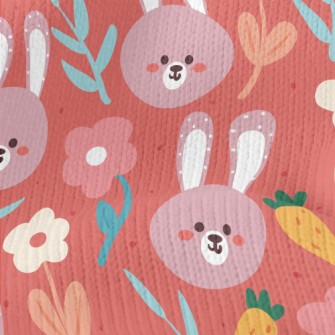 Cute Smiling Purple Rabbit Stretch Jersey