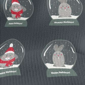 Rabbit Snow Globe Stretch Jersey