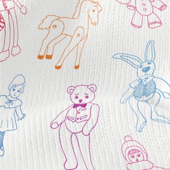 Retro Children's Toys Stretch Jersey