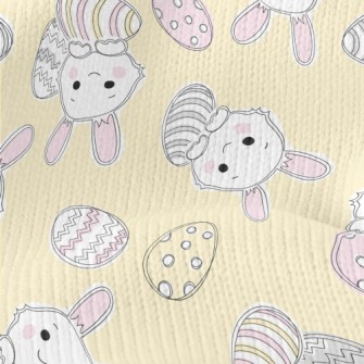 Happy Smiling Bunny Stretch Jersey