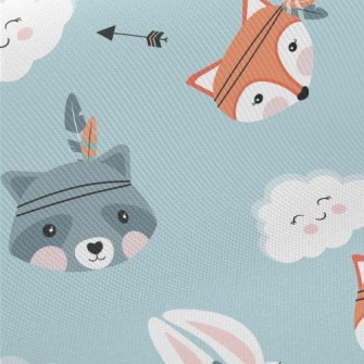 Indian Headdress Animal Midweight Cotton Poplin