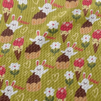 Surprise Bunny With Dessert Birdseye Piqué