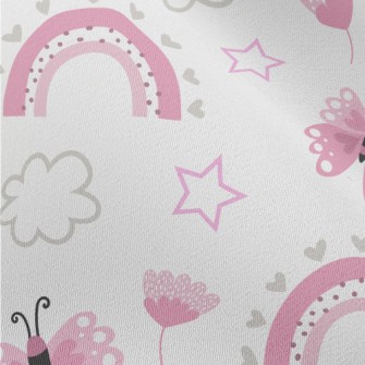 Cute Pink Butterfly Chiffon