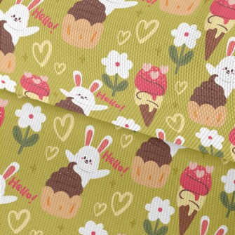 Surprise Bunny With Dessert Waterproof Oxford