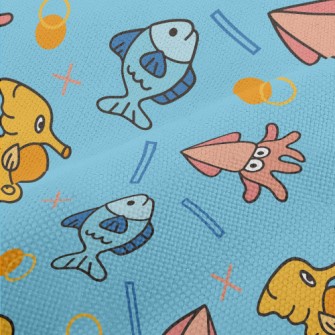 Cartoon Sea Creatures Performance Linen