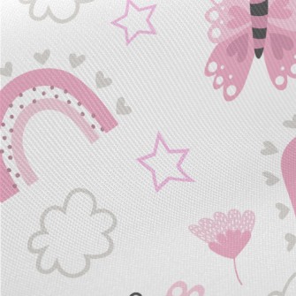 Cute Pink Butterfly Twill