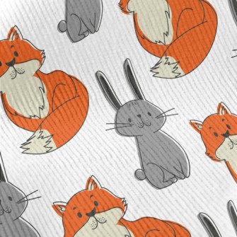 Hand Drawn Rabbit And Fox Standard Corduroy