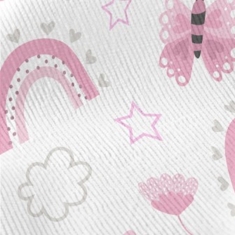 Cute Pink Butterfly Standard Corduroy
