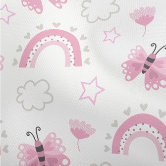 Cute Pink Butterfly Dobby