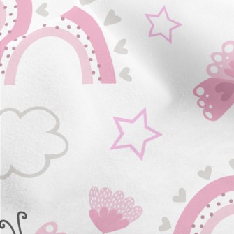 Cute Pink Butterfly Micro Fleece