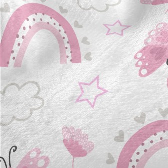 Cute Pink Butterfly Minky