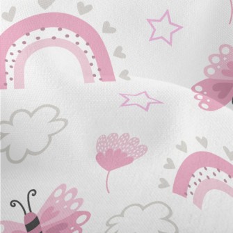 Cute Pink Butterfly Lightweight Performance Linen