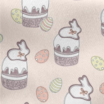 Cupcakes And Easter Eggs Jersey Backed Fleece