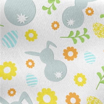 Colorful Cartoon Easter Jersey Backed Fleece