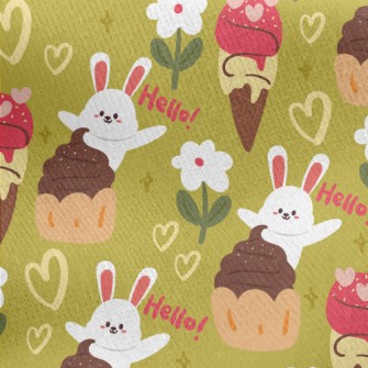 Surprise Bunny With Dessert Jersey Backed Fleece