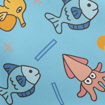 Cartoon Sea Creatures Pongee
