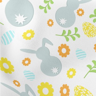 Colorful Cartoon Easter Lightweight Cotton Poplin