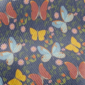 Butterflies And Flowers Standard Corduroy