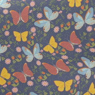 Butterflies And Flowers Twill